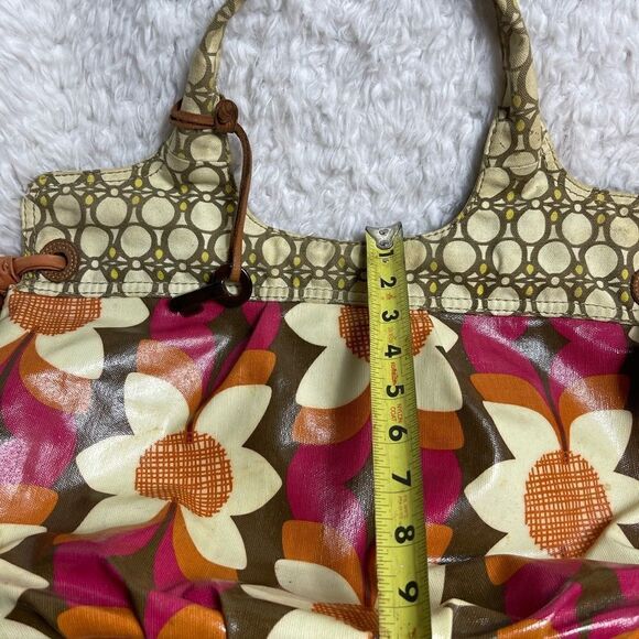 Fossil Key-Per Coated Canvas Floral Large Tote Bag With Key top magnetic closure - Picture 11 of 14